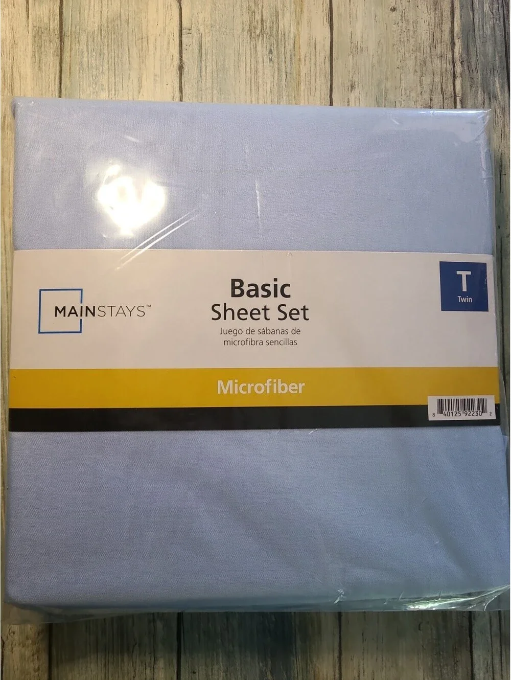Mainstays: Basic Microfiber 3-Piece Set, Light Blue Size Twin